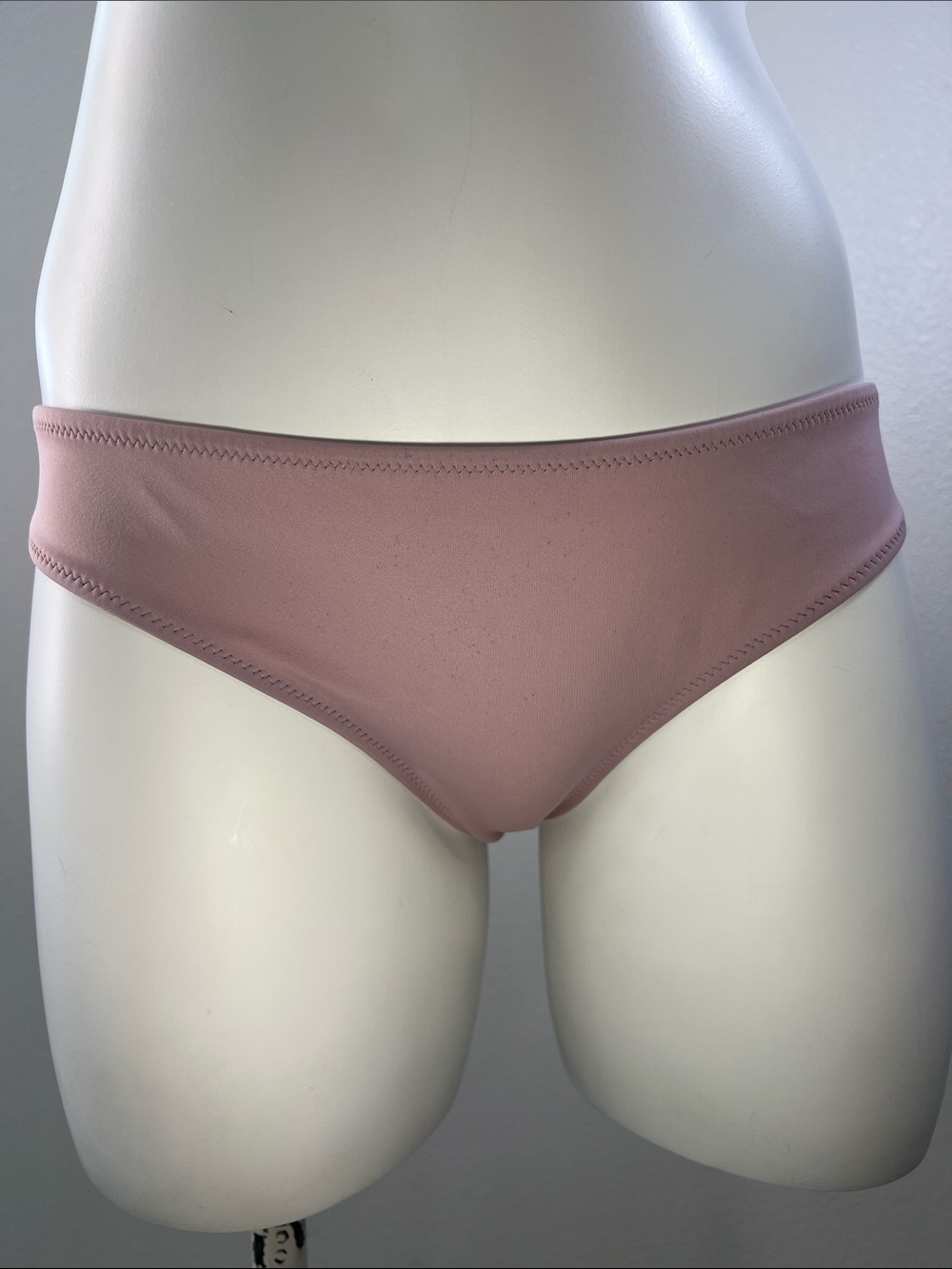 PINK Victoria's Secret Crinkle Back Mini Bikini Bottoms in Light Mauve MEDIUM
